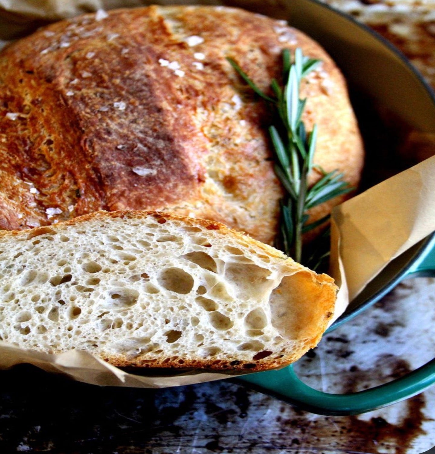 Garlic, Olive Oil and Rock Salt Sourdough